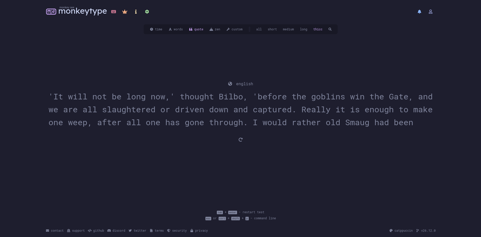 I used monkeytype for full quotes practices